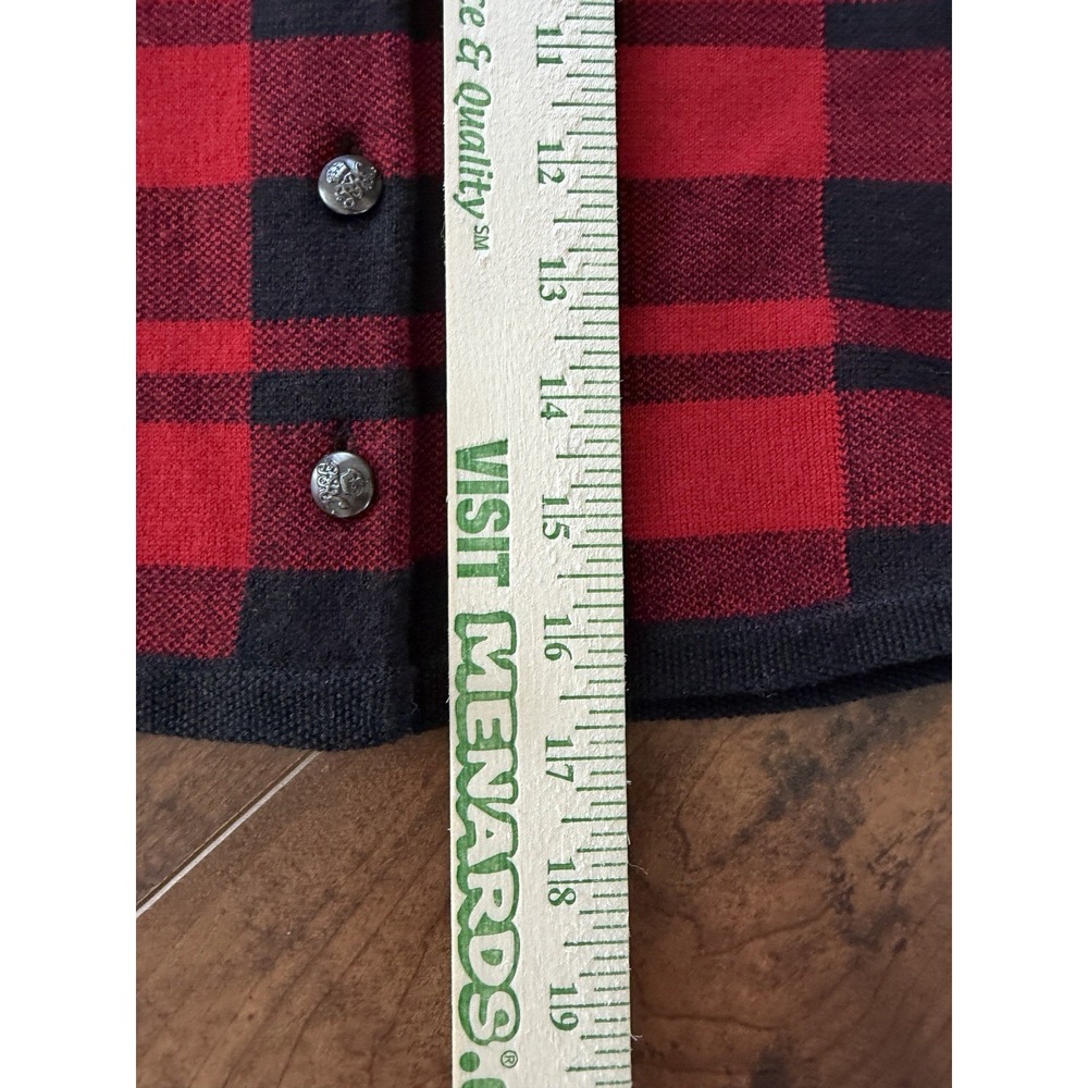 Ralph Lauren Girls Wool Plaid Poncho Cape Size 2/3T Red Black NWT Retails $195 - Picture 9 of 11